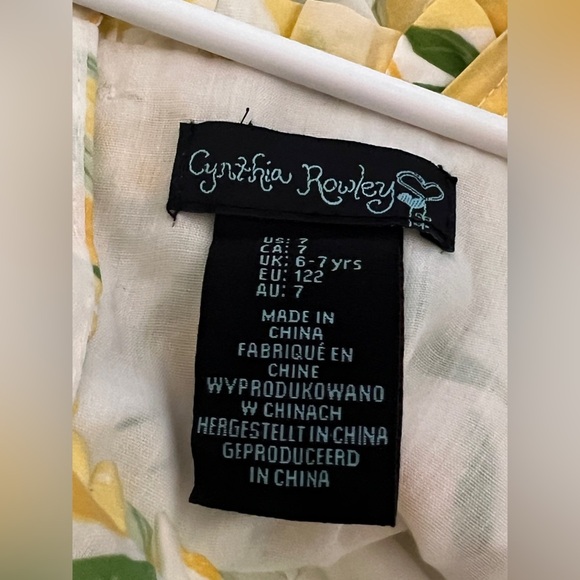 final price Cynthia Rowley Girls Size 7 Lemon Ruffle Sundress - Picture 8 of 9